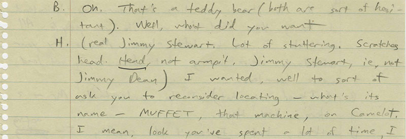 Pynchon Handwritten Notes